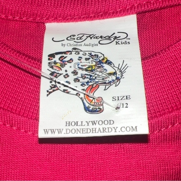 Ed Hardy Baby Girl's Pink Butterfly Graphic T-Shirt/Tee | NEW/NWT!! 🦋 - Picture 5 of 6